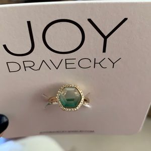 NWT Joy Dravecky Adjustable Ring in gorgeous green